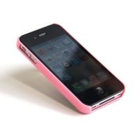 Чехол пластиковый розовый со вставкой для iPhone 4/4s