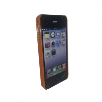 Чехол пластиковый оранжевый со вставкой для iPhone 4/4s