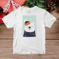 Новогодняя футболка "Северный мишка"