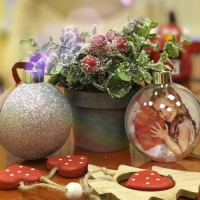 Шар елочный, новогодний, диаметр 70мм